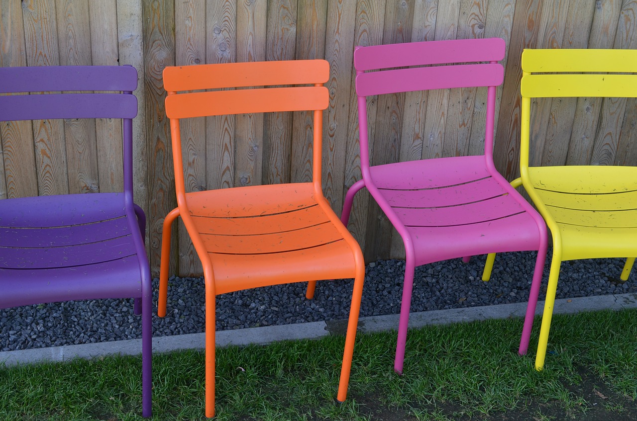 chairs furniture colorful free photo