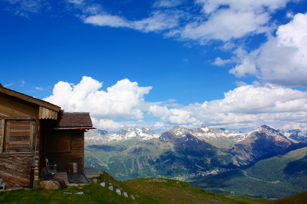 chalet engadin switzerland free photo