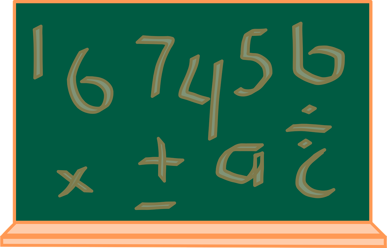 chalkboard numbers leters free photo