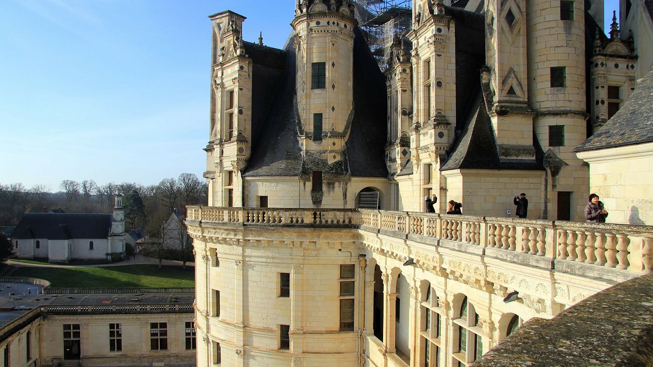 chambord towers castle free photo