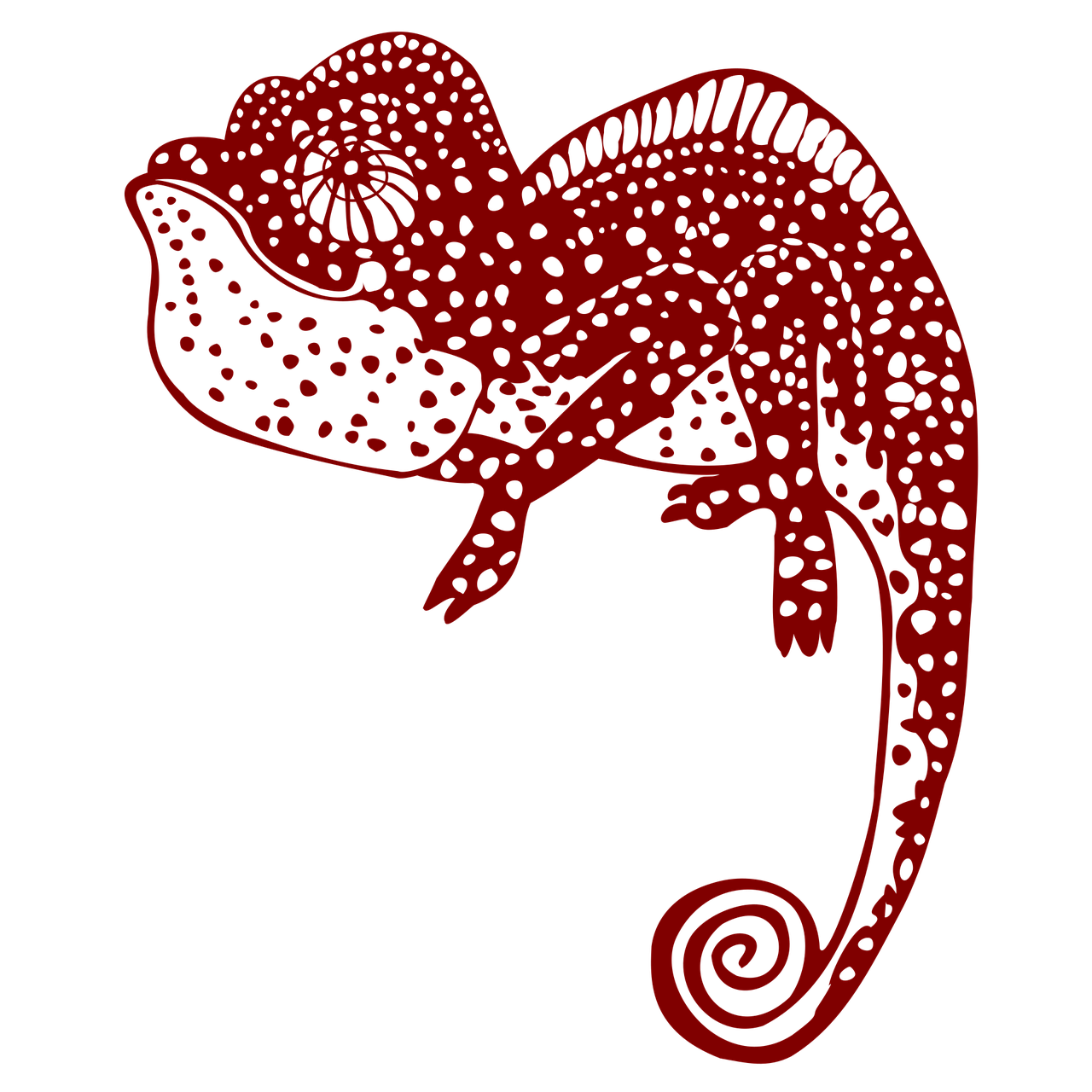 chameleon droll polka dot free photo