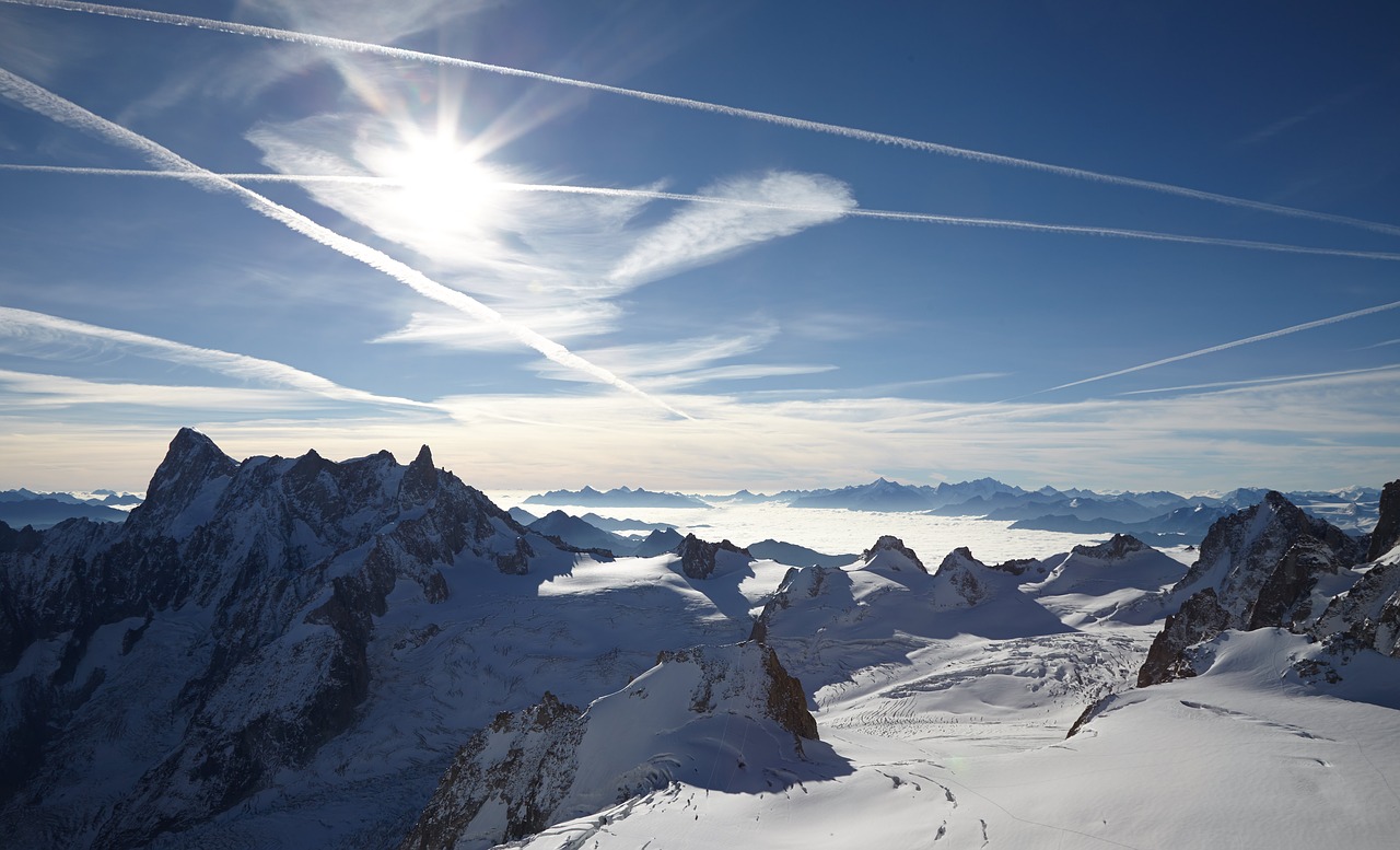 chamonix aiguille du midi landscape free photo