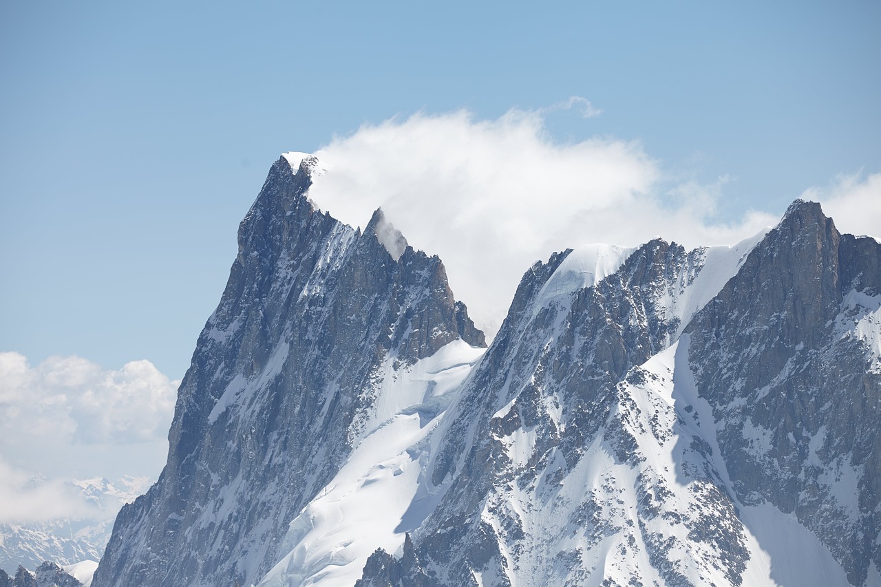 chamonix wind swept peaks free photo