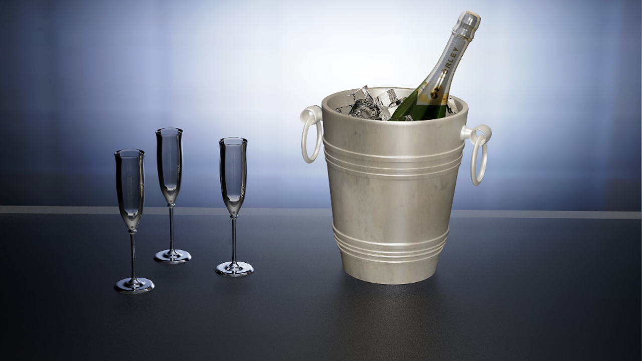champagne sparkling wine 3d free photo