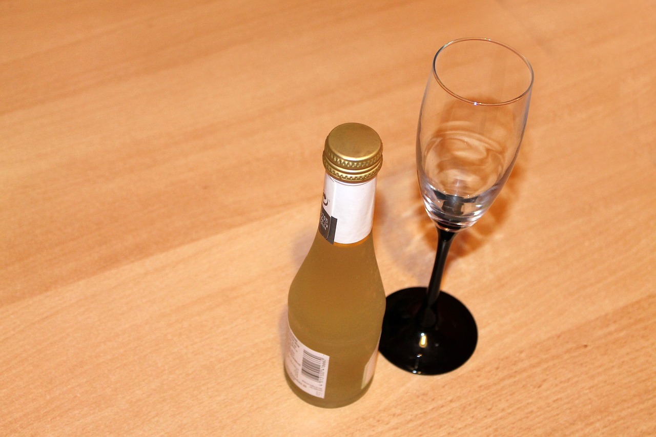 champagne glass bottle free photo