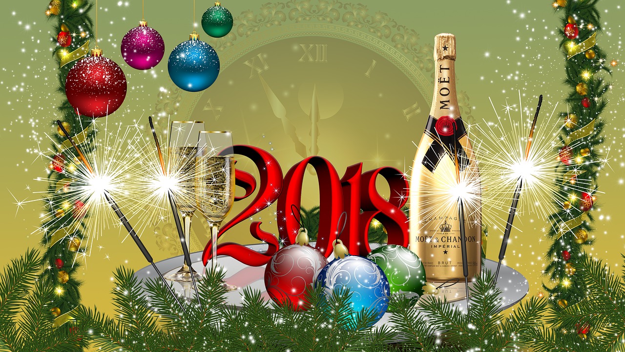 champagne sylvester 2018 free photo