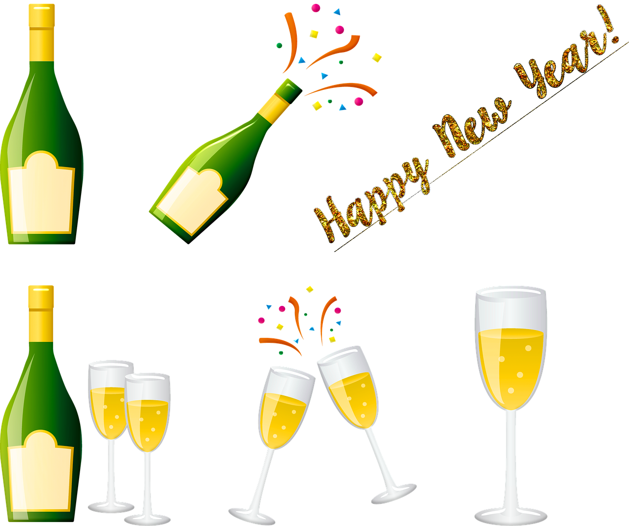 champagne  happy new year  celebrate free photo