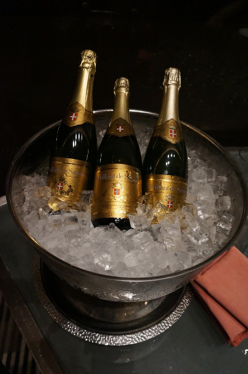 champagne wine ice free photo