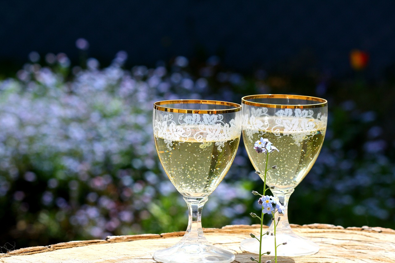 champagne glasses drink free photo