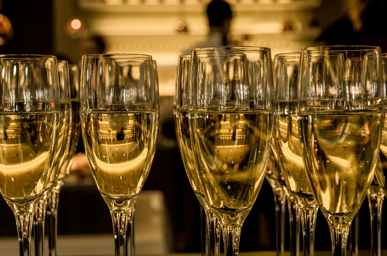 champagne glasses luxury free photo