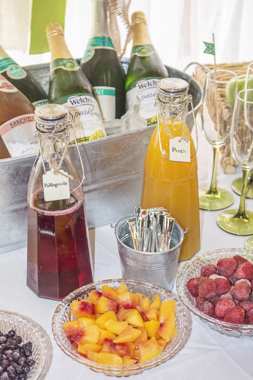 champagne fruit drink free photo