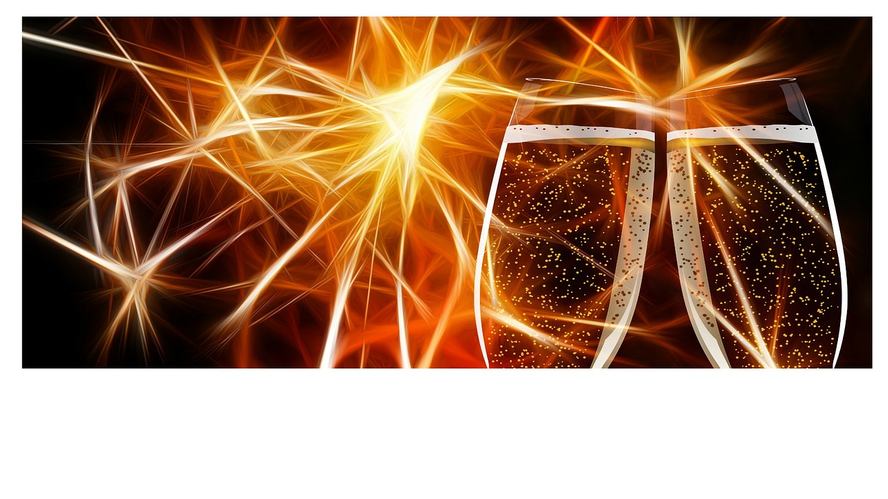champagne glasses abut greeting card free photo
