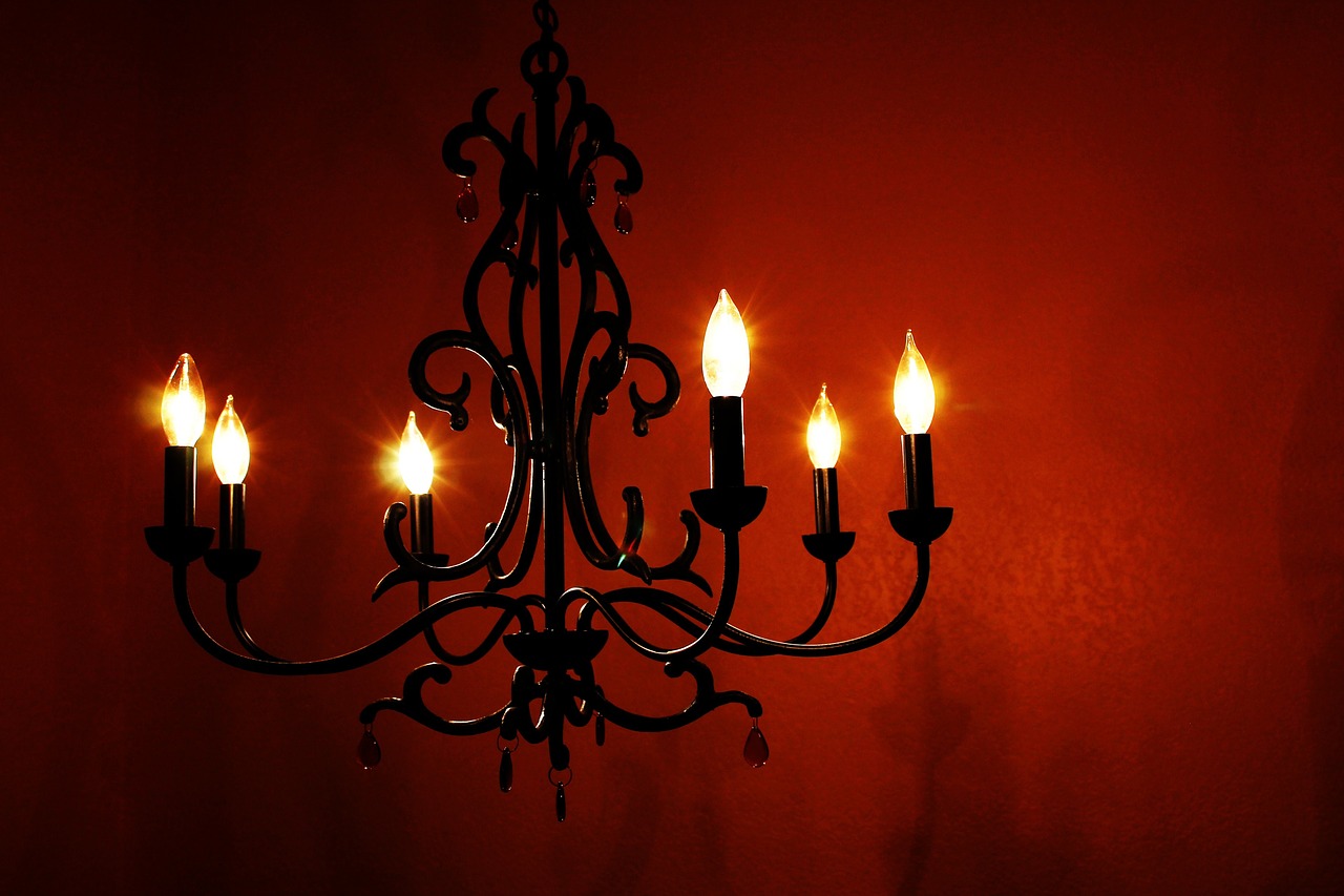 chandelier lights light bulbs free photo
