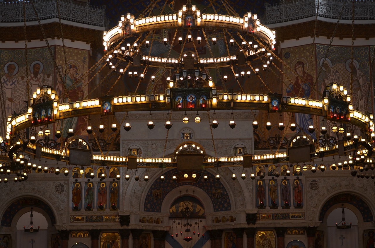 chandelier temple cathedral free photo