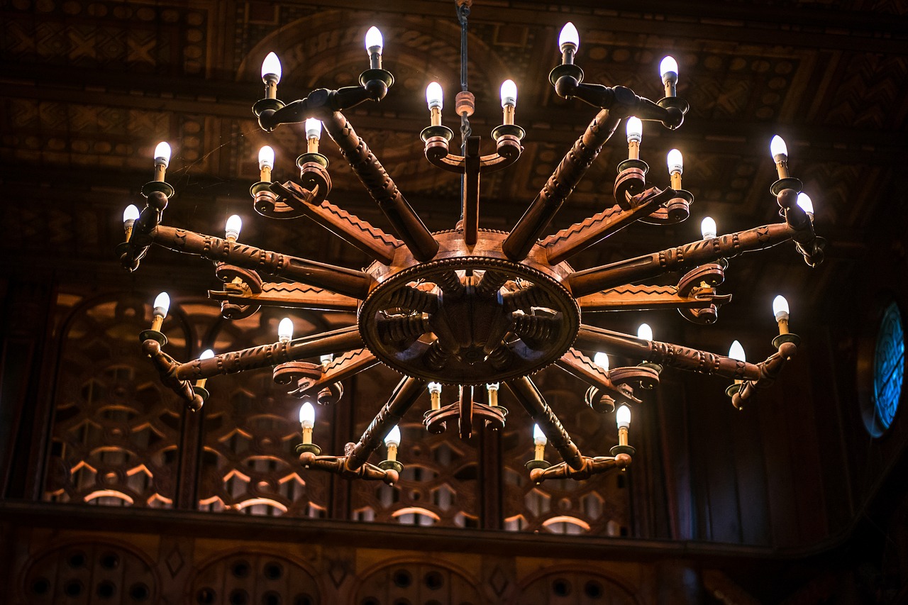 chandelier candlestick stave church free photo