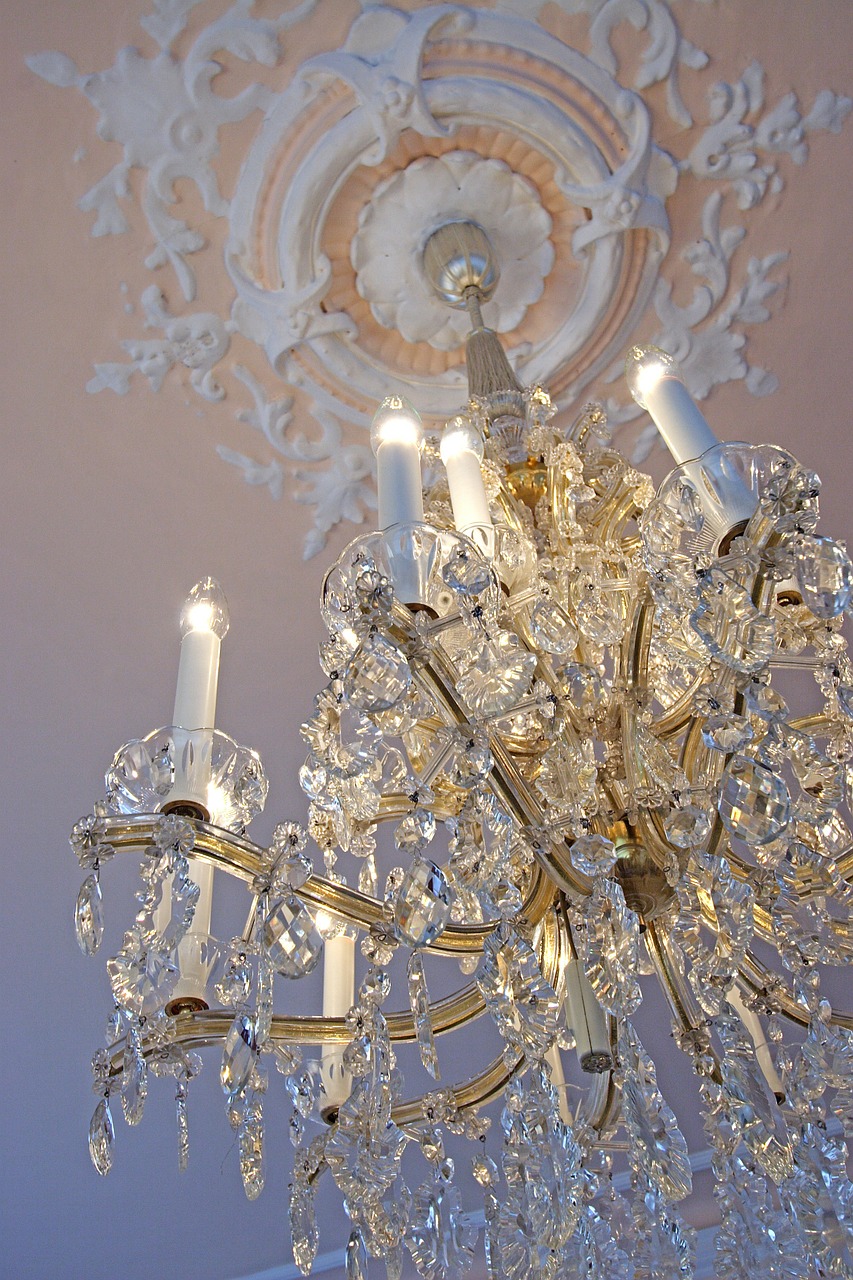 chandelier ceiling lamp lights free photo