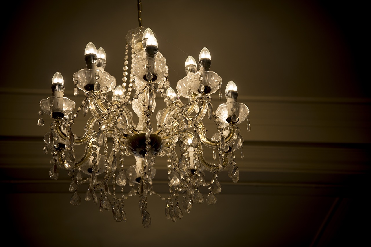 chandelier wedding gold free photo