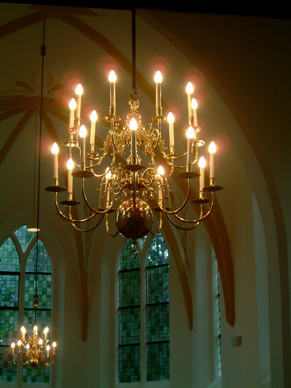 chandelier church electricity free photo