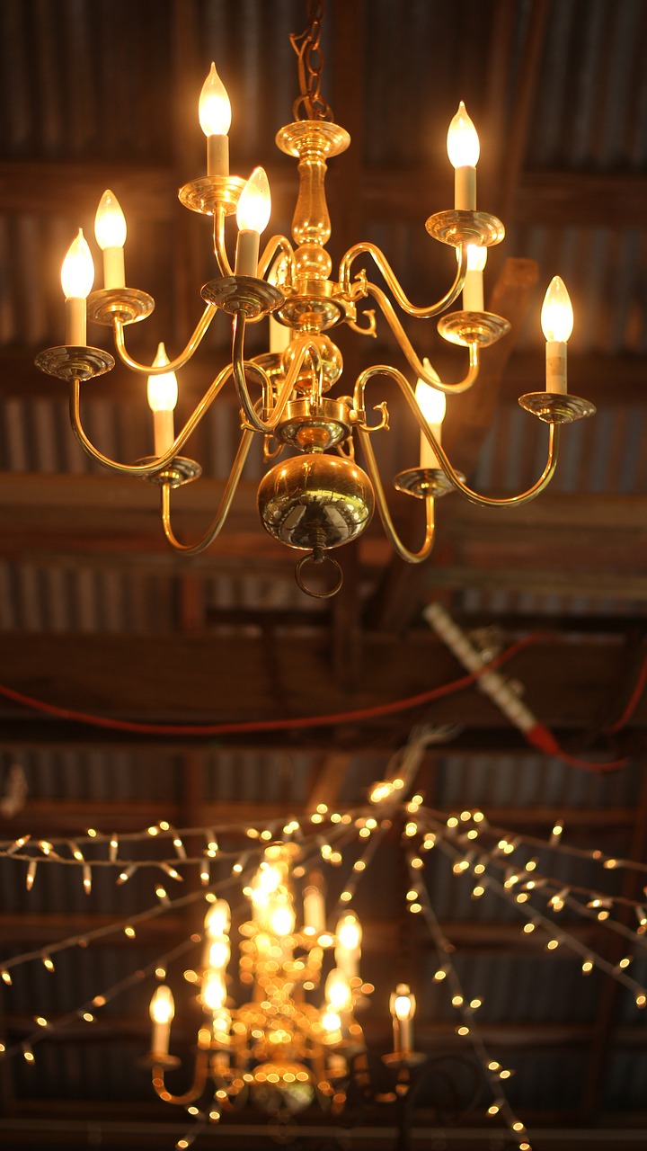 chandelier  night  light free photo