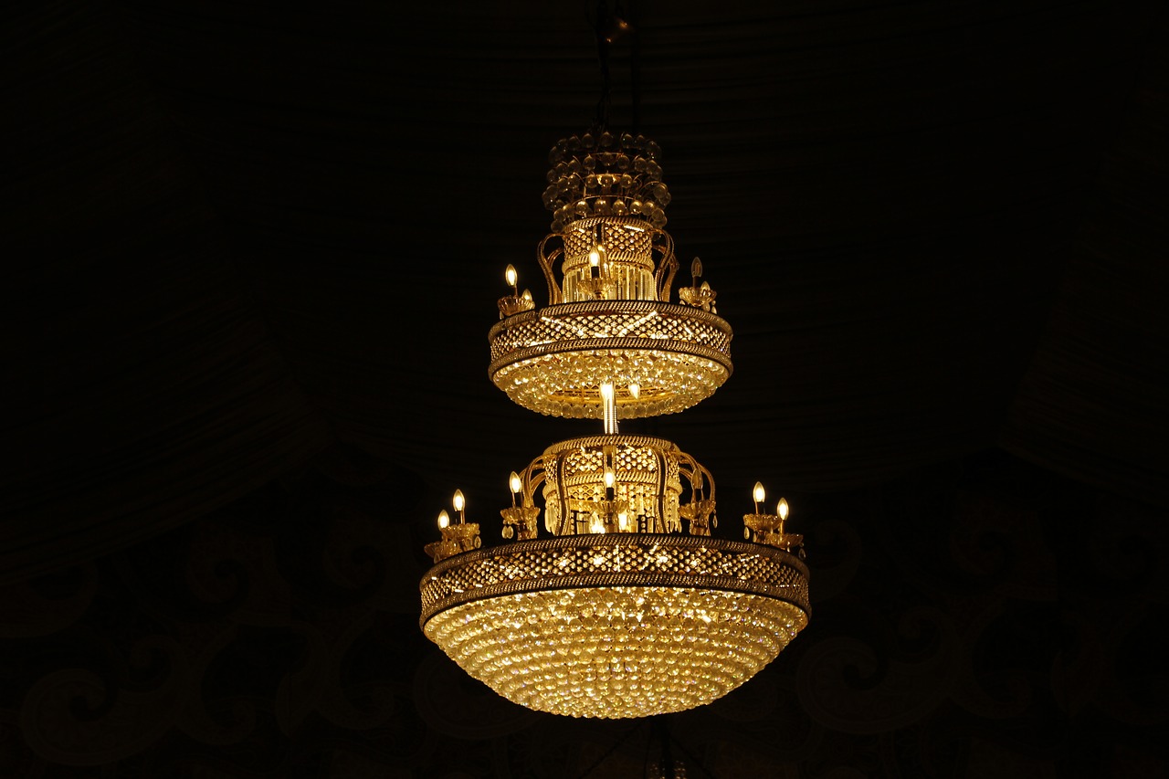 chandelier  lowlights  black free photo