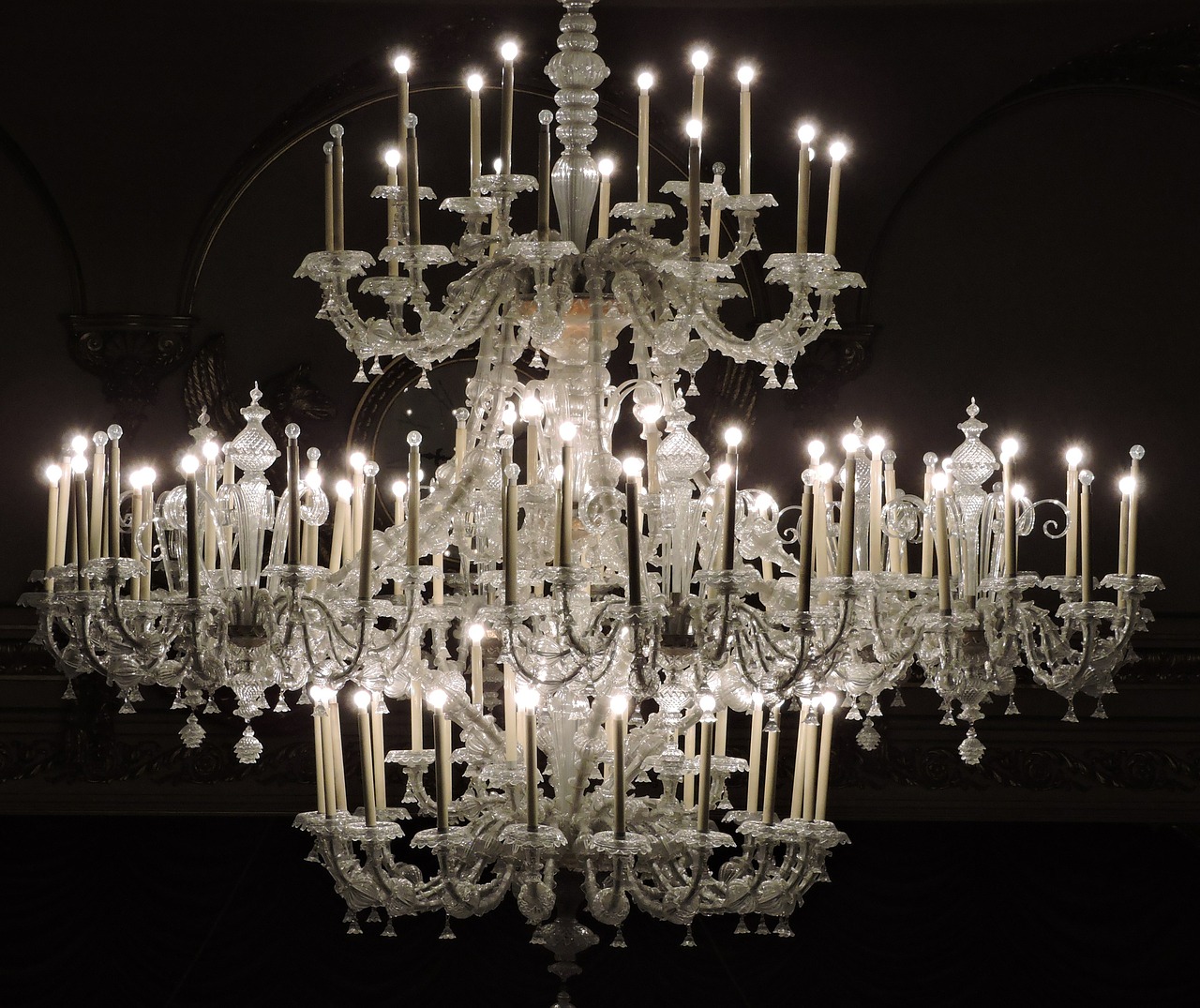 chandelier light lit free photo