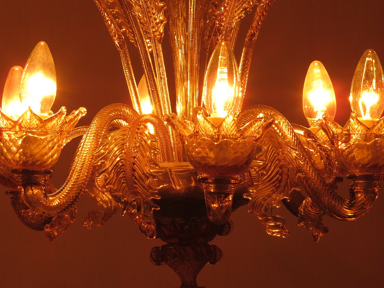 chandelier lamp candles free photo