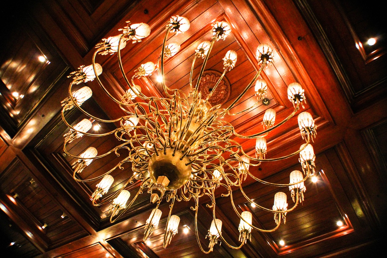 chandelier hotel interior free photo