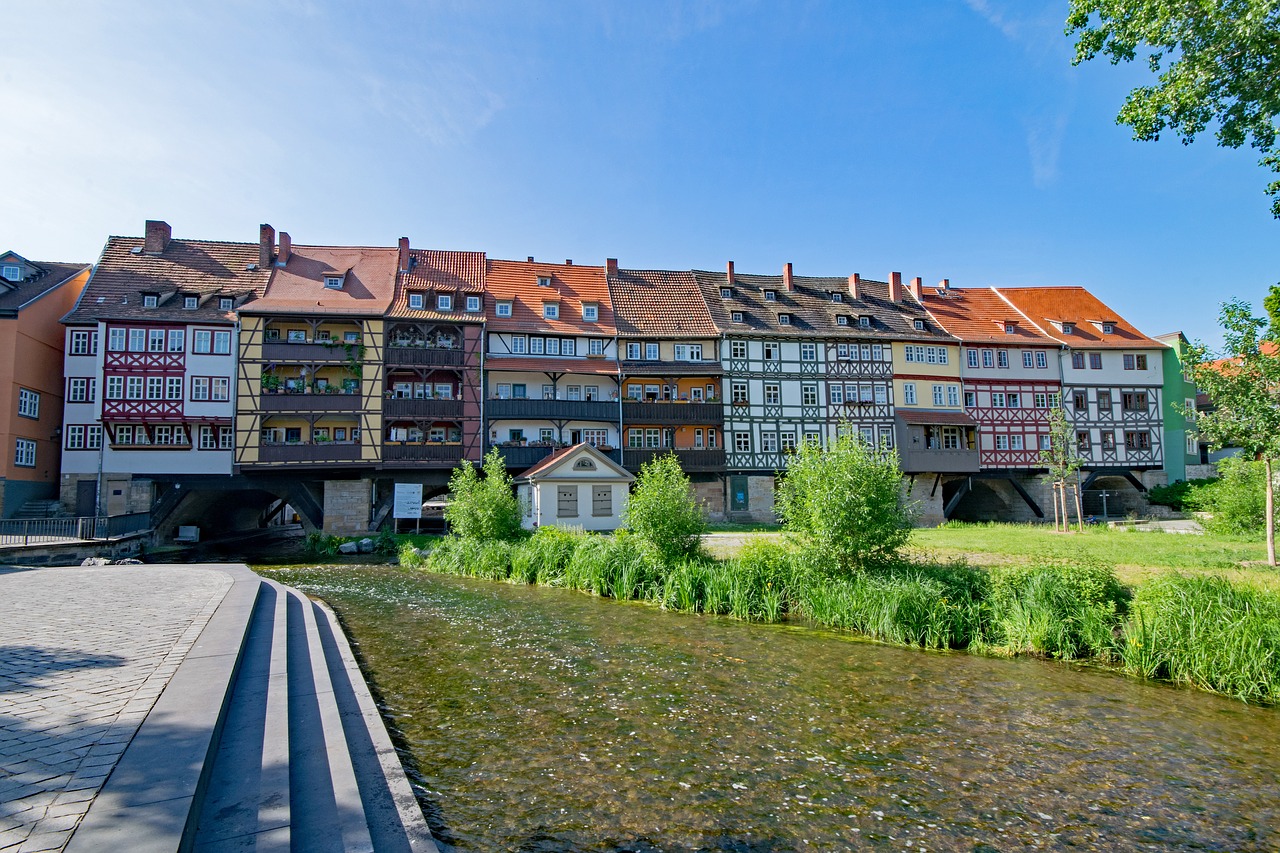 chandler bridge erfurt thuringia germany free photo