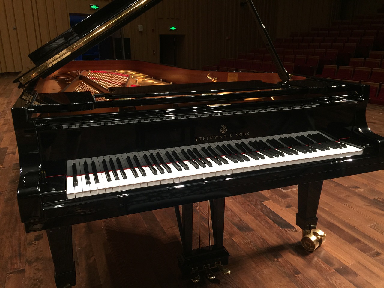changsha concert hall stage steinway piano free photo