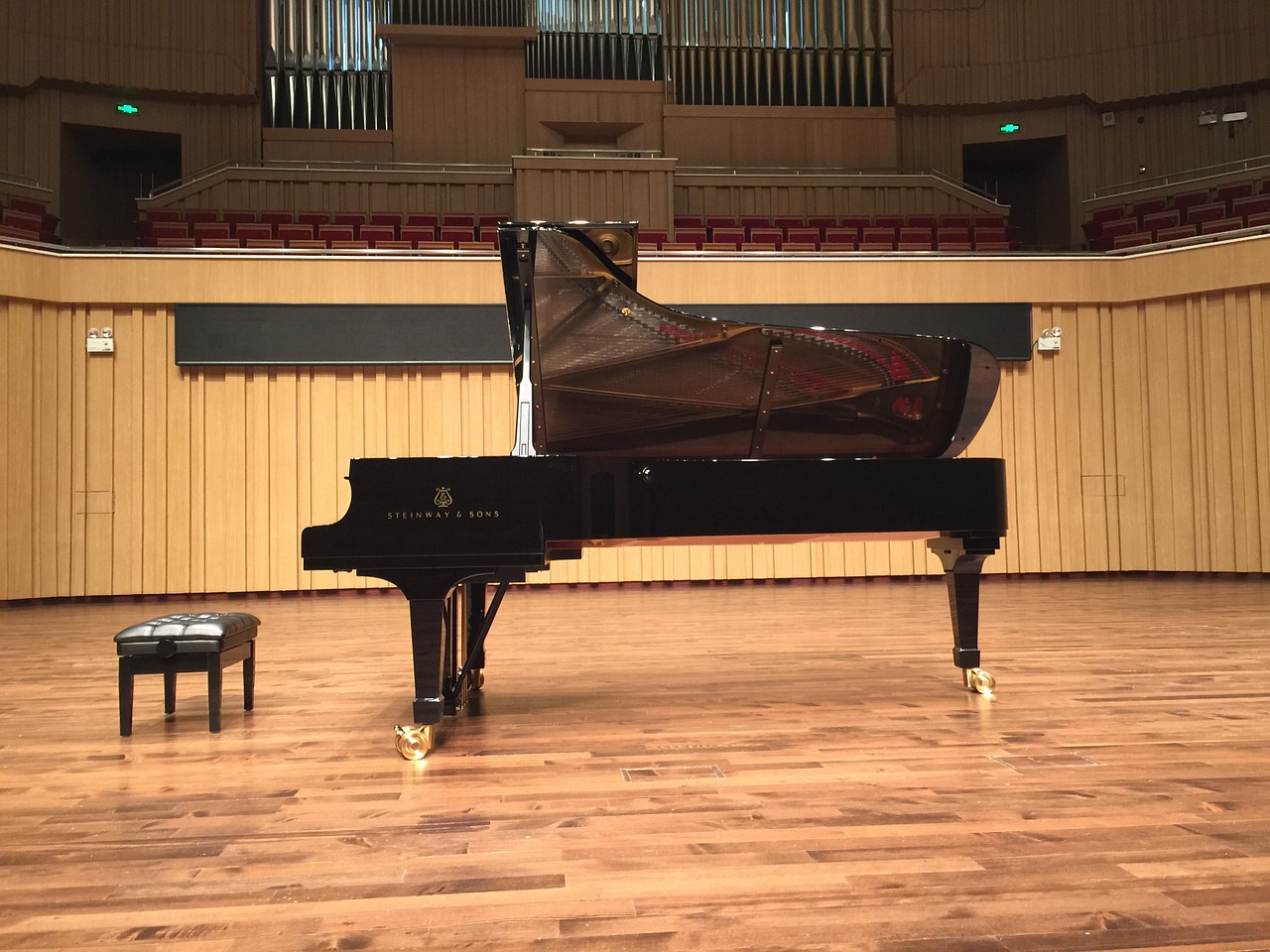 changsha concert hall stage steinway piano free photo