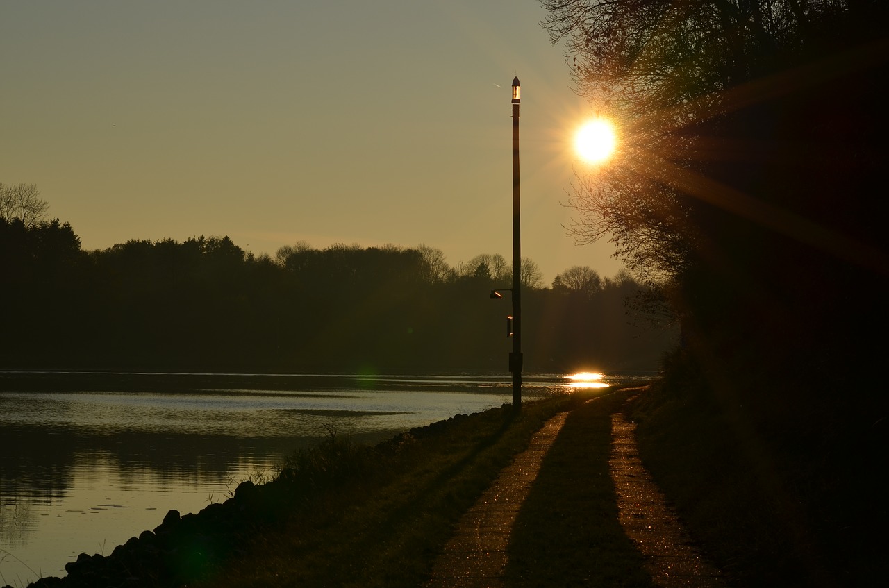 channel sunset abendstimmung free photo