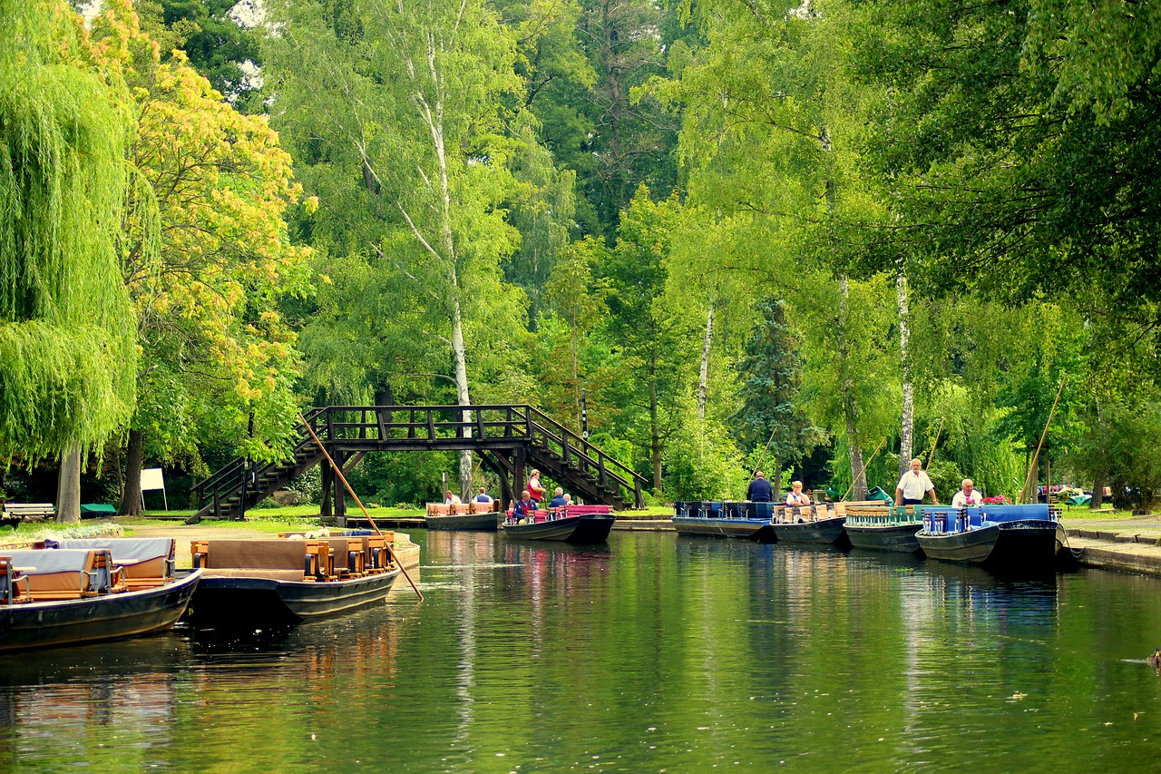 channel  boats  landscape free photo