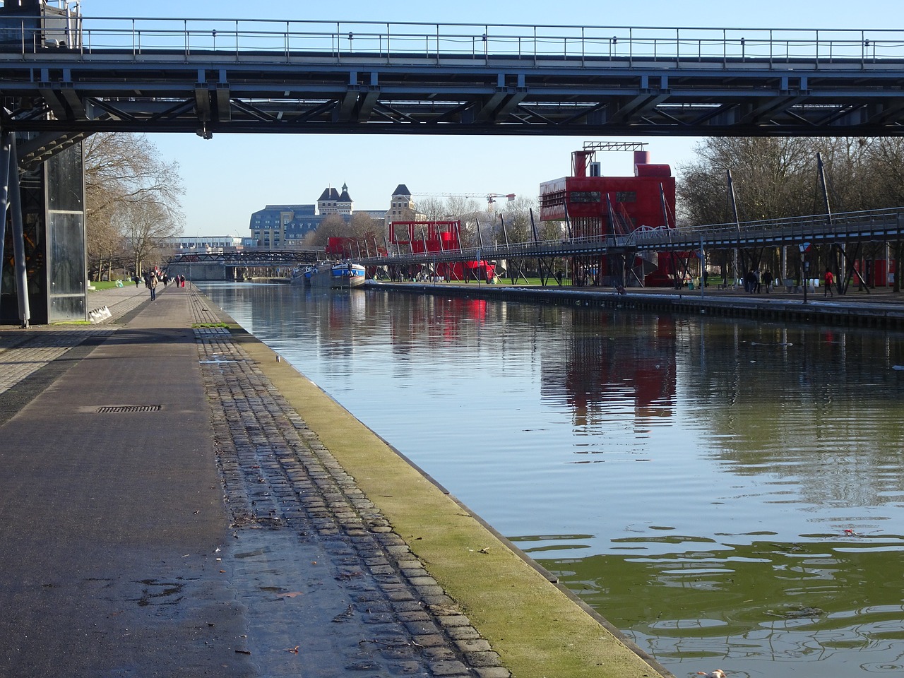 channel  wharf  barges free photo