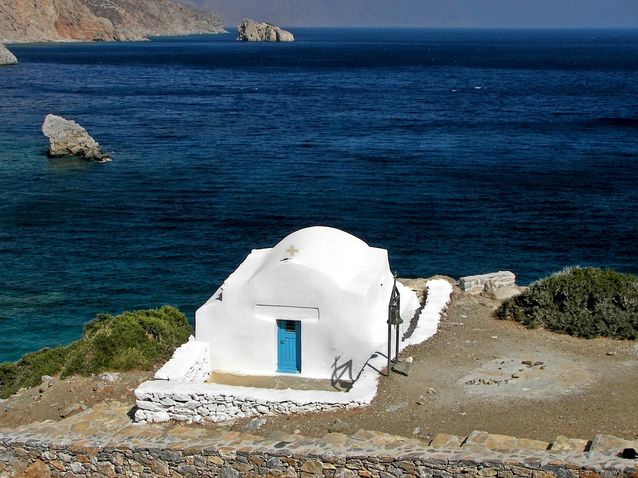 chapel amorgos cyclades free photo
