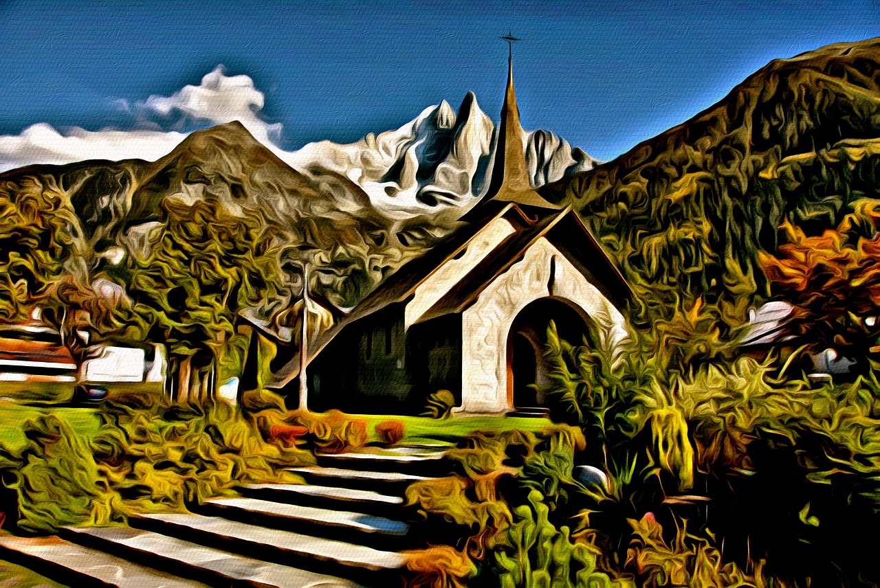 chapel les praz village free pictures free photo