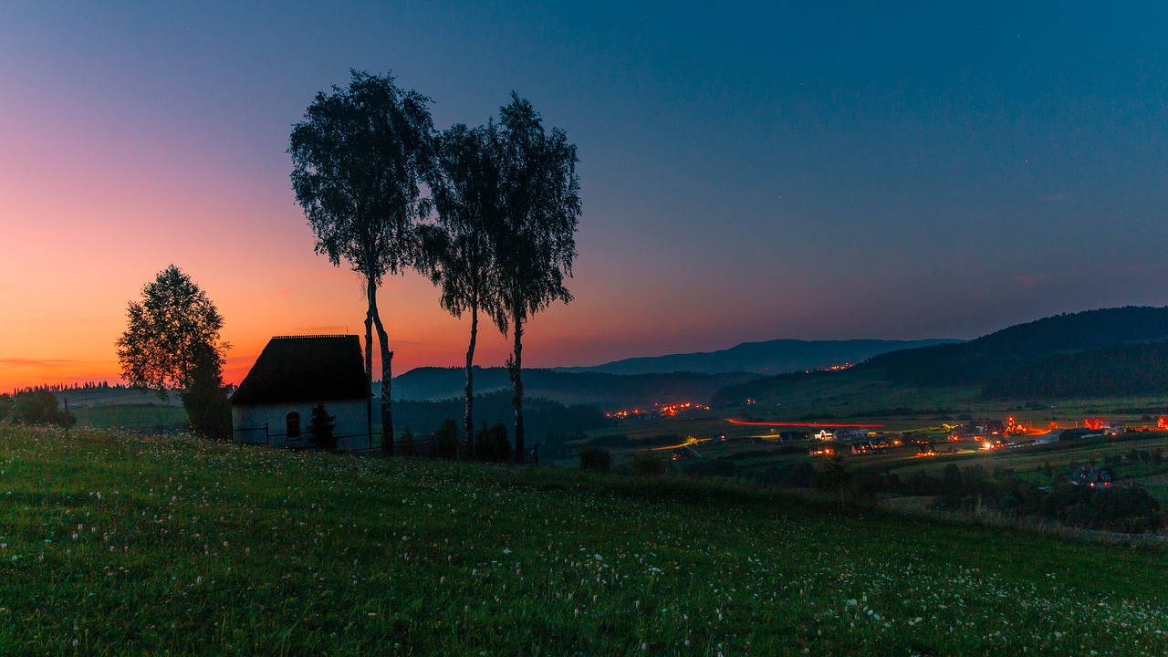 chapel  kacwin  sunset free photo