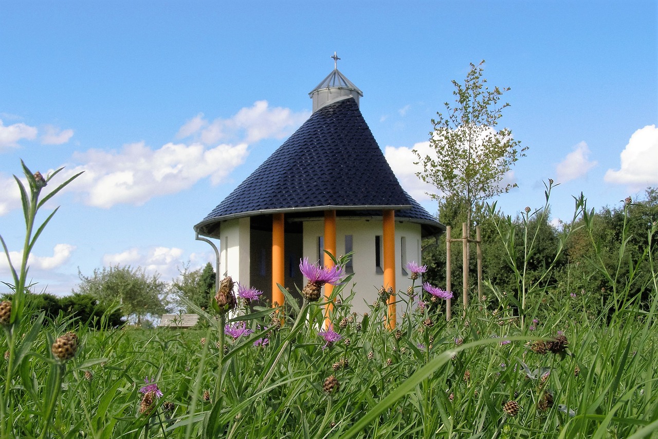 chapel kolping meadow free photo