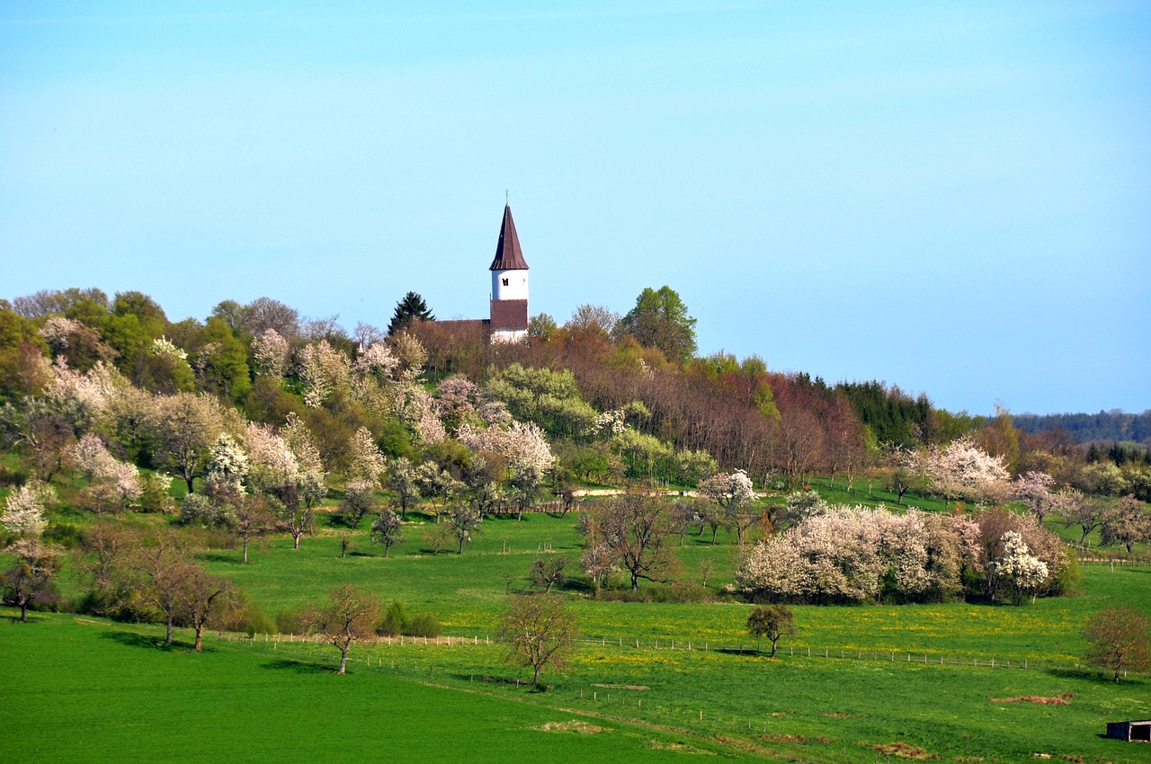 chapel of kirchberg berg alsace free photo