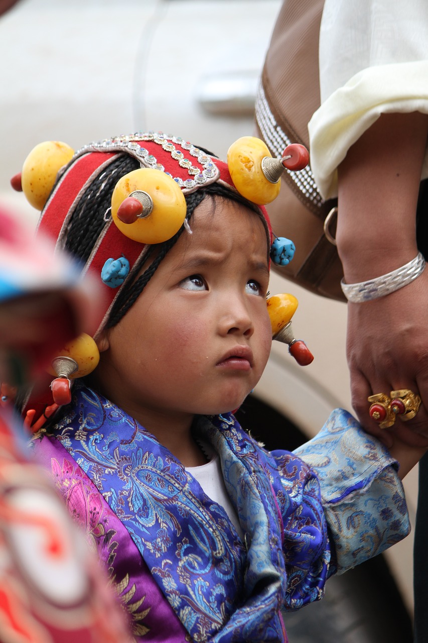 character tibet ethnic the little girl free photo