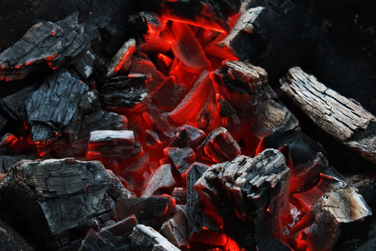 charcoal grill embers free photo