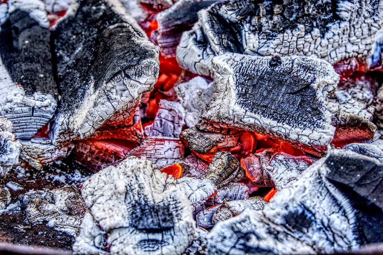 charcoal  embers  glow free photo