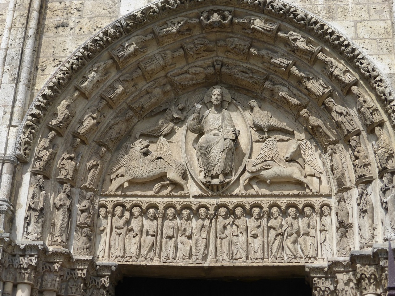 chartres cathedral monument free photo