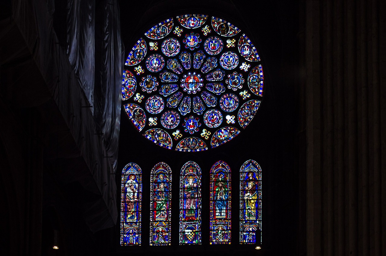chartres cathedral rosette free photo