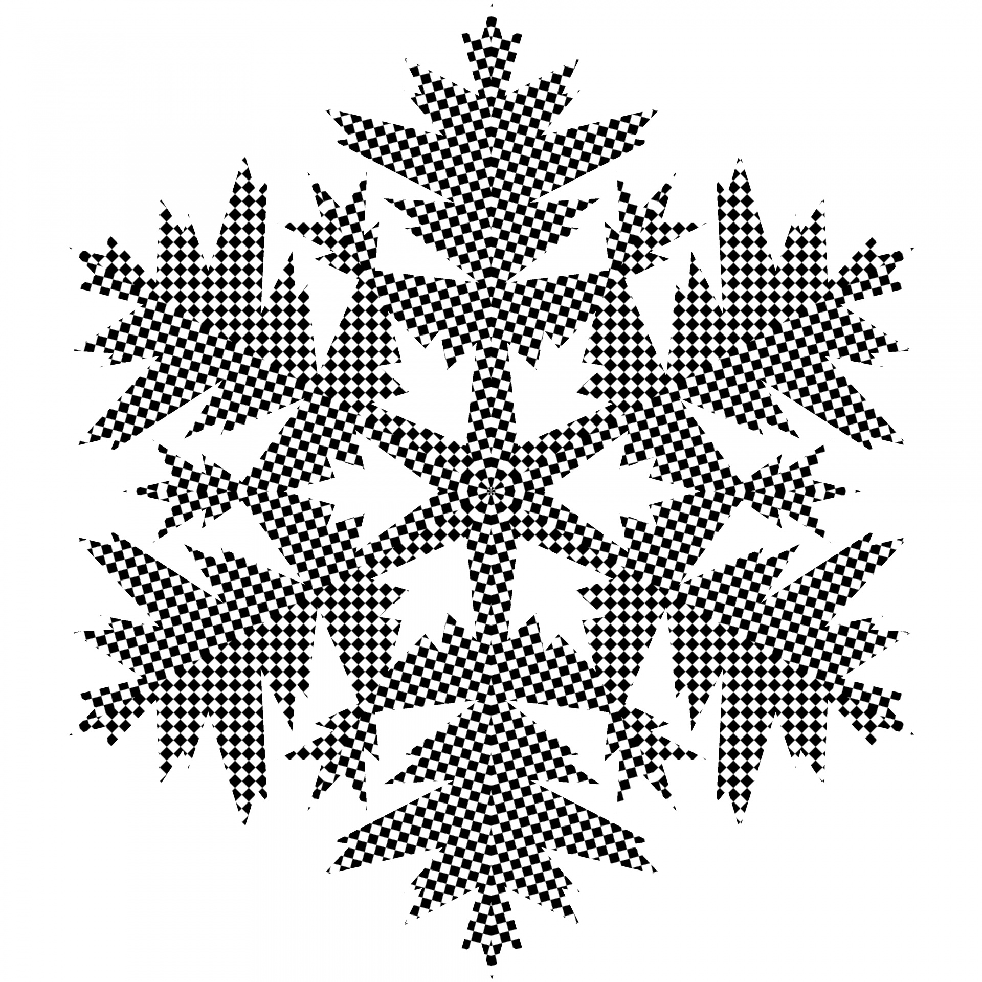 snowflake checker isolated free photo