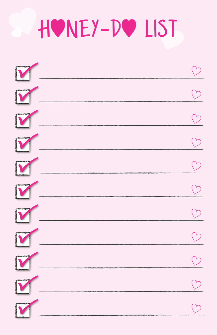 checklist honey list free photo