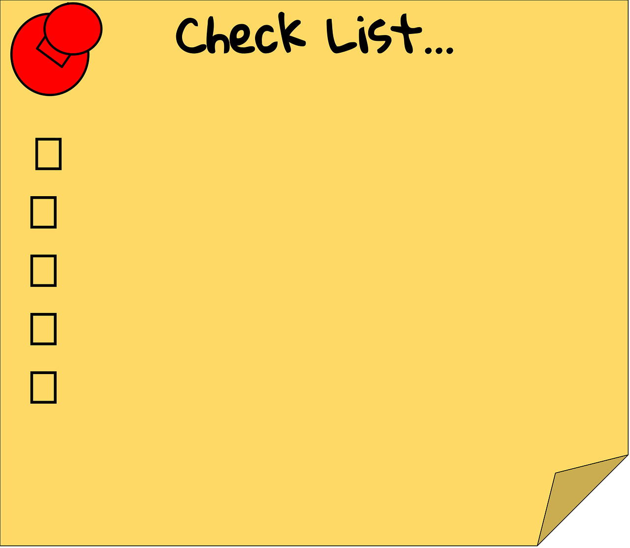 checklist sticky note pin free photo