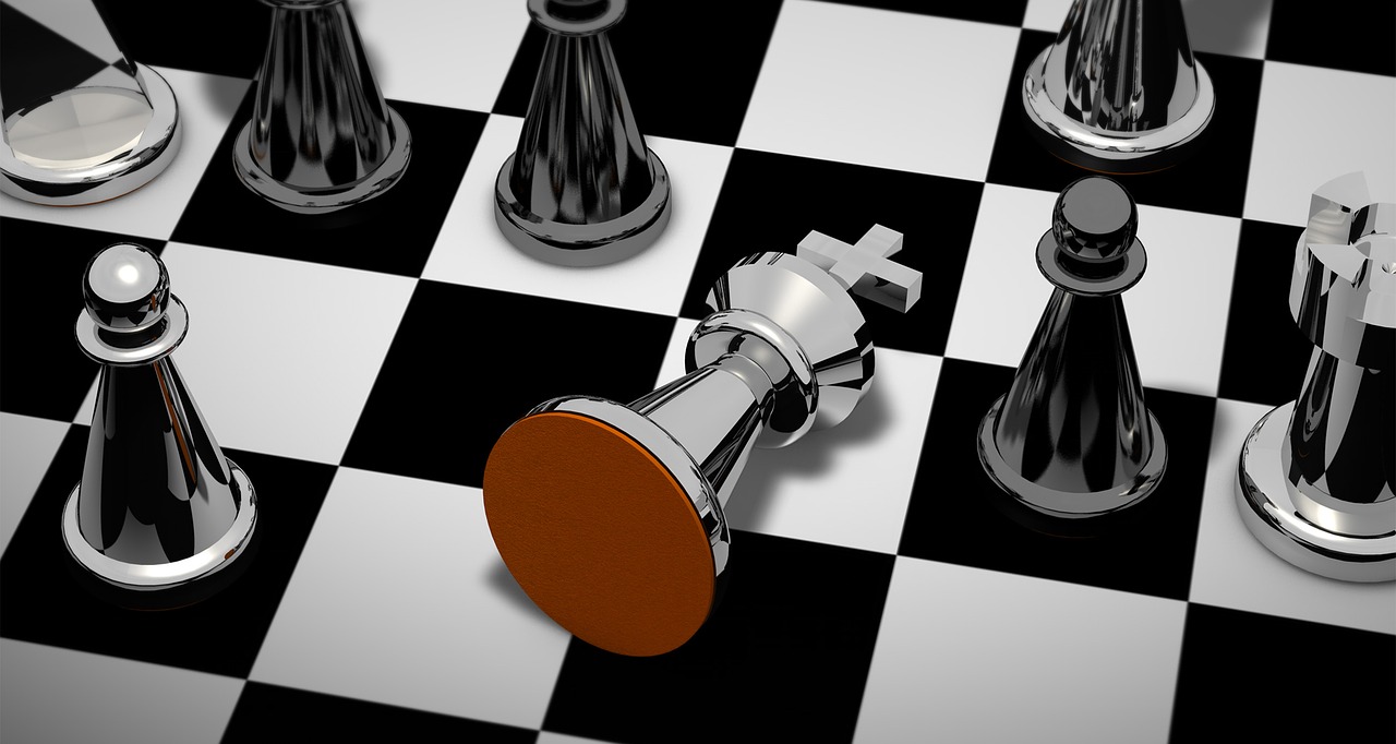 checkmated chess figures free photo