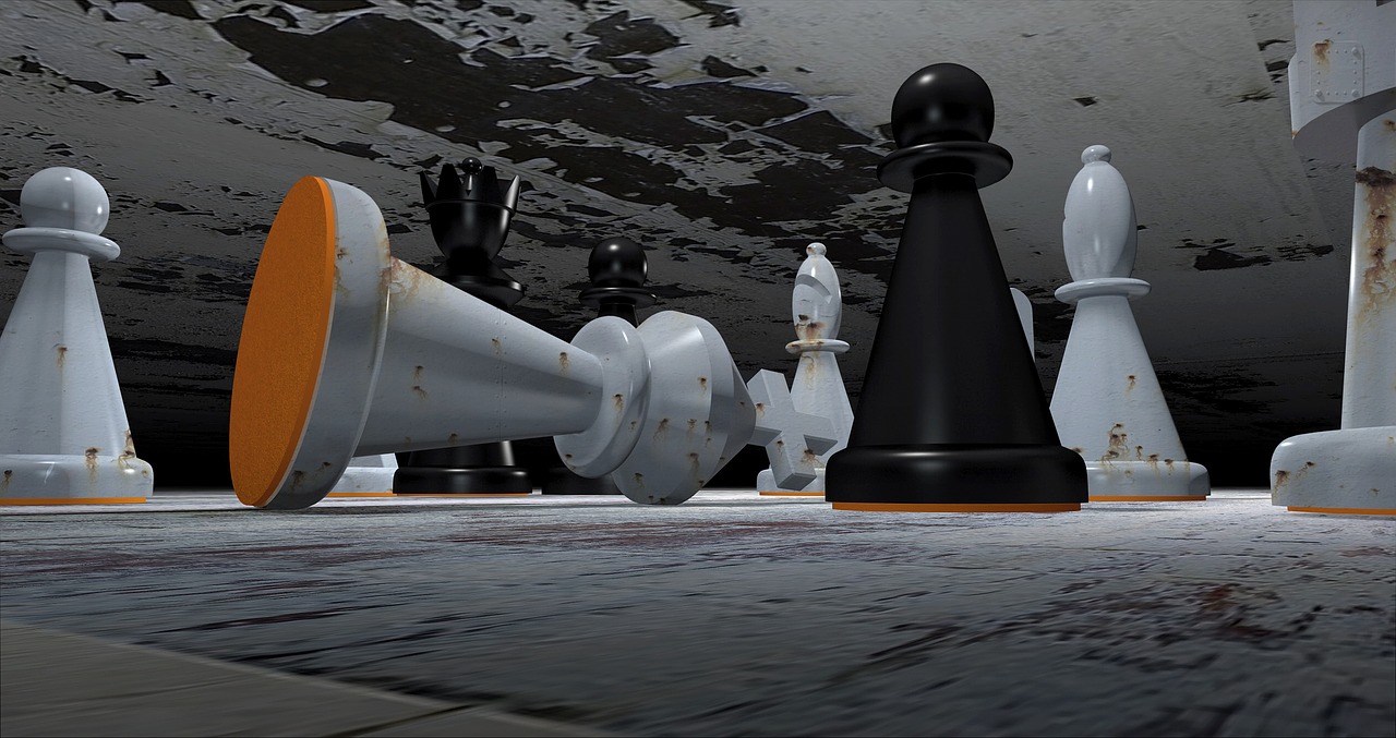checkmated chess figures free photo