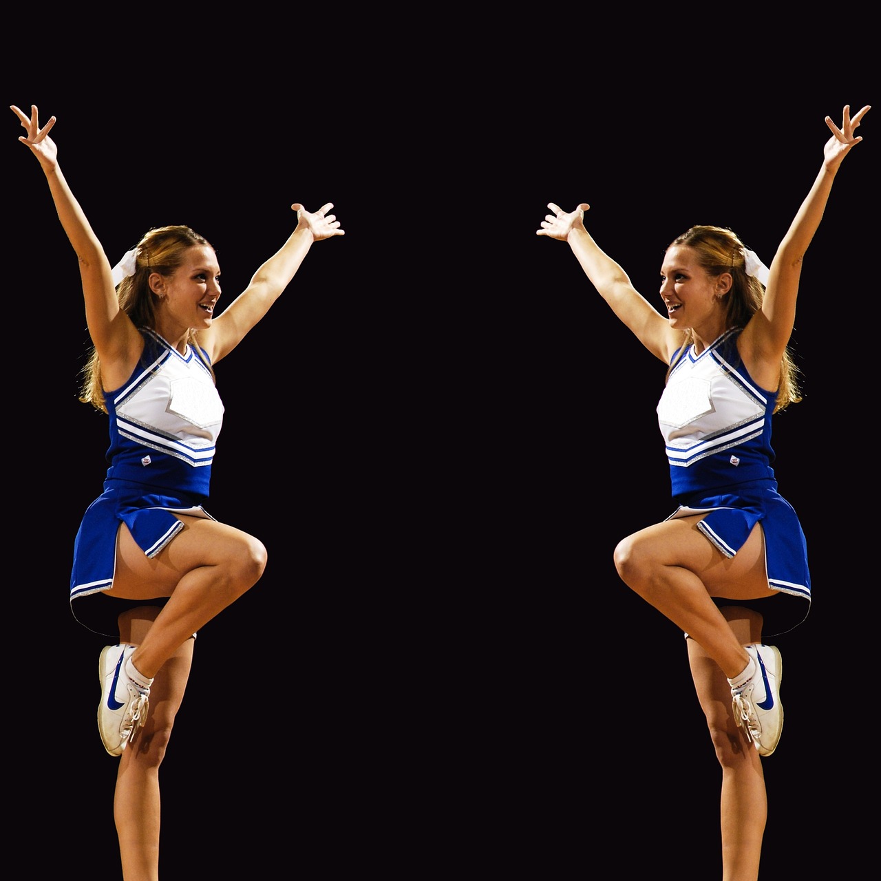 cheerleaders symmetry twins free photo