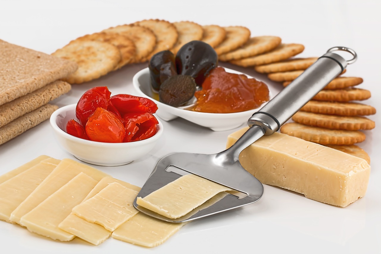 cheese slicer crackers appetizers free photo